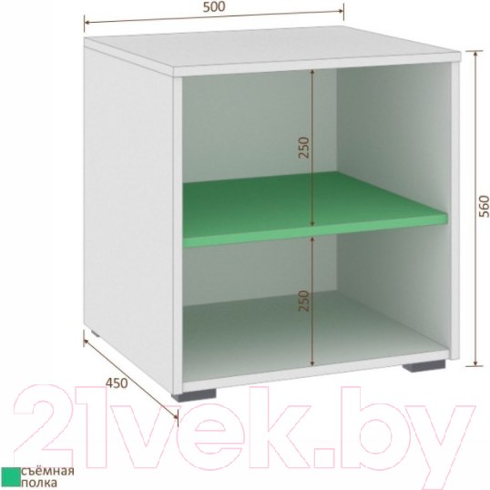 Изображение товара Тумба в прихожую Кортекс-мебель Лара ТП1 (дуб монтерей)