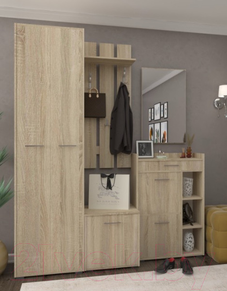 Изображение товара Тумба в прихожую Кортекс-мебель Лара ТП1 (дуб сонома)