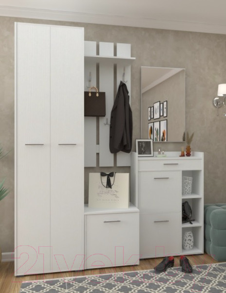 Изображение товара Шкаф Кортекс-мебель Лара ШП2-45 (белый)