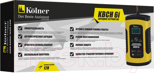 Изображение товара Зарядное устройство для аккумулятора Kolner KBCH 6i