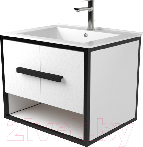 Изображение товара Тумба под умывальник Дабер 009 / Т9.6.2.5 (черный/белый)