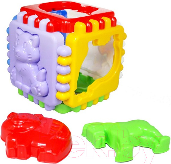 Изображение товара Развивающая игрушка РЫЖИЙ КОТ Логический куб Любимая ферма / RC-И-9086