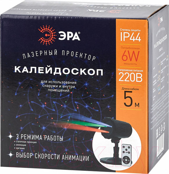 Изображение товара Лазерный проектор ЭРА Laser Калейдоскоп ENIOP-05 / Б0047976