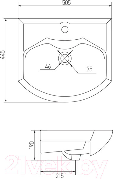 Изображение товара Тумба с умывальником Акватон Бекка (1A2108K1BAC20)