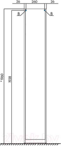 Изображение товара Шкаф-пенал для ванной Акватон Лондри (1A260603LH010)