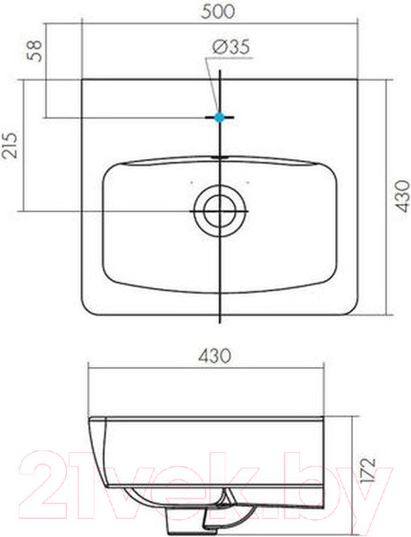 Изображение товара Тумба с умывальником Акватон Скай (1A2380K1SY010)