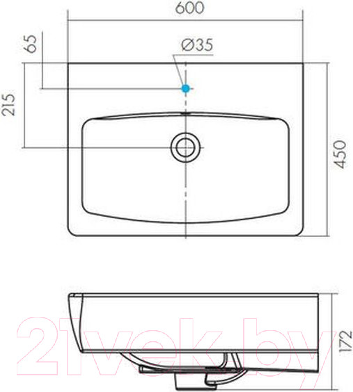 Изображение товара Тумба с умывальником Акватон Скай (1A2382K1SY010)