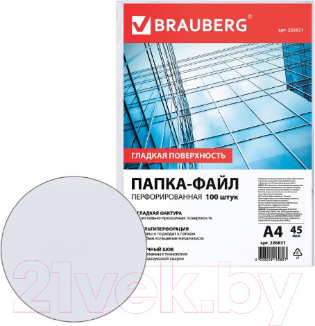 Изображение товара Набор файлов Brauberg 226831 (100шт)