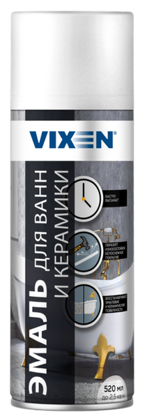 Изображение товара Эмаль Vixen Для ванн и керамики VX-55002 (520мл)