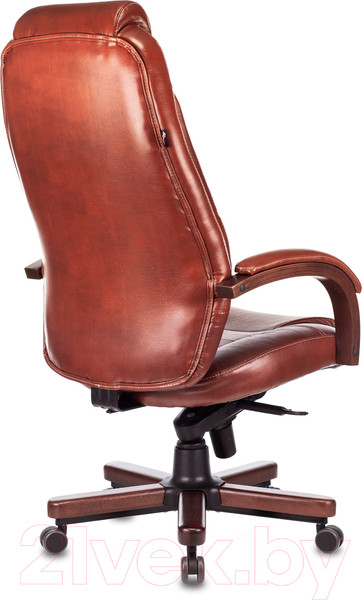 Изображение товара Кресло офисное Бюрократ T-9923WALNUT (светло-коричневый Leather Eichel/дерево)