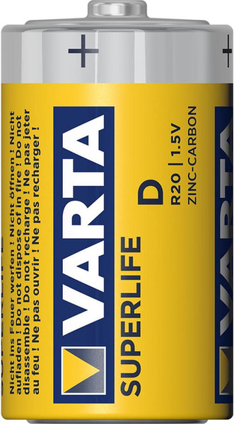 Изображение товара Комплект батареек Varta Superlife Mono 2D R20P / 02020101412 (2шт)
