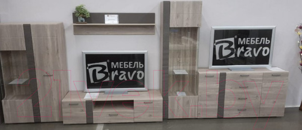 Изображение товара Тумба Bravo Мебель Бриз (дуб нельсон/смоки софт/дуб ниагара)
