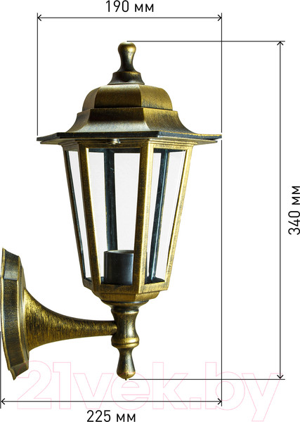 Изображение товара Бра уличное ЭРА НБУ 06-60-001 / Б0048115 (бронза)