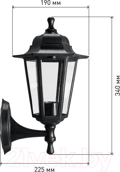 Изображение товара Бра уличное ЭРА НБУ 06-60-001 / Б0048114 (черный)