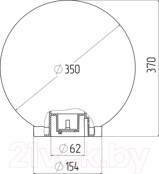 Изображение товара Светильник уличный ЭРА НТУ 01-100-351 / Б0048738 (белый)