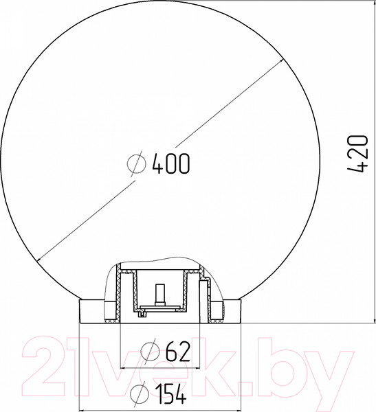 Изображение товара Светильник уличный ЭРА НТУ 01-150-401 / Б0048739 (белый)