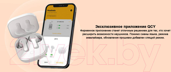 Изображение товара Беспроводные наушники QCY T13 (черный)