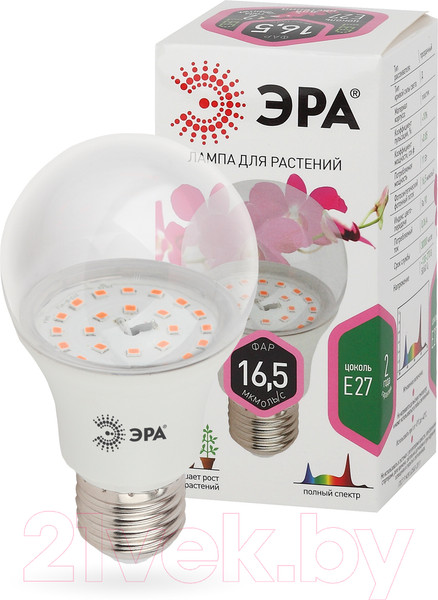 Изображение товара Лампа для растений ЭРА FITO-11W-Ra90-E27 / Б0039172