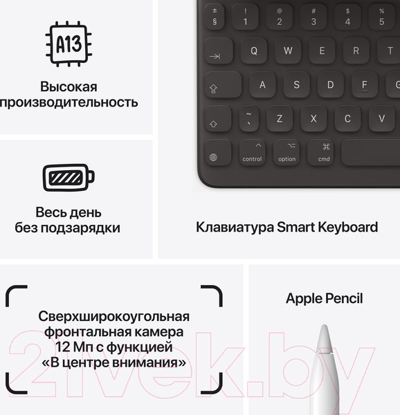 Изображение товара Планшет Apple iPad 9 Gen 10.2 Wi-Fi 64GB A2602 / MK2K3 (серый космос)