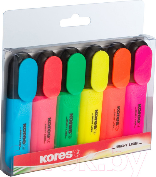 Изображение товара Набор маркеров Kores Bright Liner / 36160.01 (6шт)