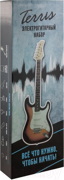 Изображение товара Электрогитара Terris Tpack-1 SB + комбик, чехол, стойка, тюнер (санберст)