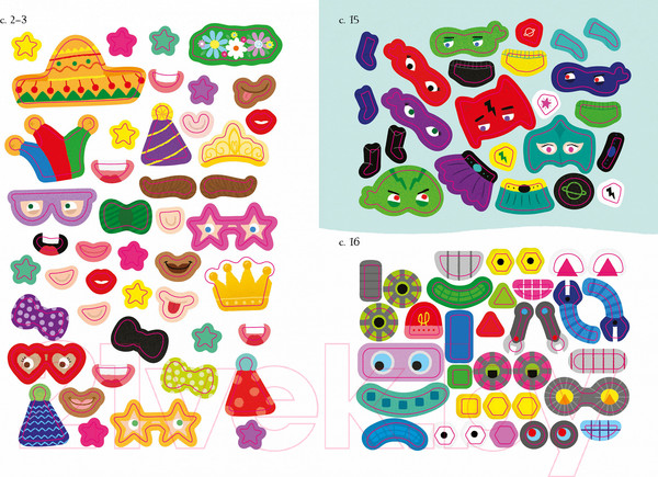 Изображение товара Развивающая книга Махаон Супернаклейки-мини. Забавные рожицы (Смит С.)