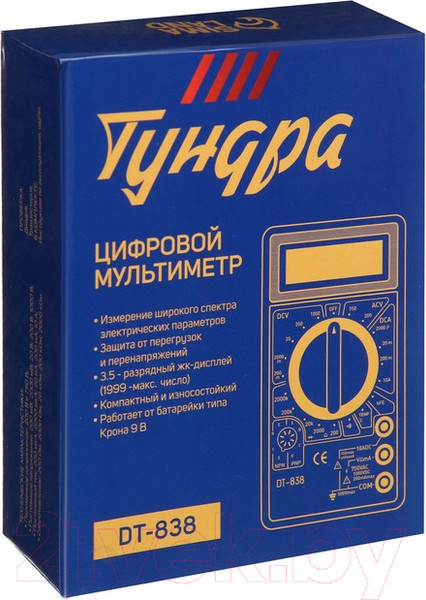 Изображение товара Мультиметр цифровой Tundra DT-838 (1026051)