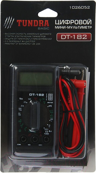Изображение товара Мультиметр цифровой Tundra 1026052