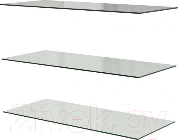 Изображение товара Шкаф с витриной Bravo Мебель Грация 2 дверный 2 стекла 91.5x47x217.5 (полки стекло/белый/белый)