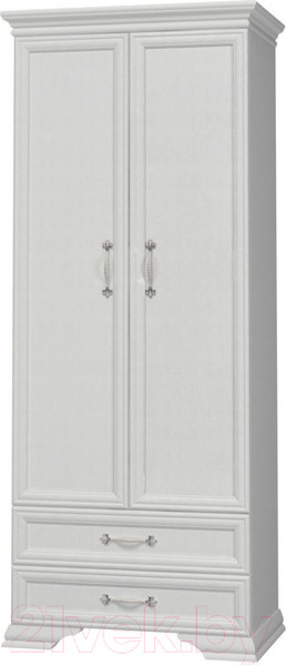 Изображение товара Шкаф Bravo Мебель Грация Прихожая ШР-2 2 ящика 45x90.5x217.5 (белый/белый)