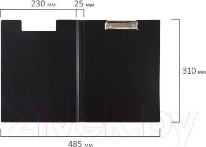 Изображение товара Планшет с зажимом Brauberg Стандарт А4 / 221646 (черный)