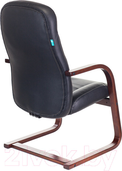 Изображение товара Кресло офисное Бюрократ T-9923WALNUT-AV (черный кожа/полозья дерево)