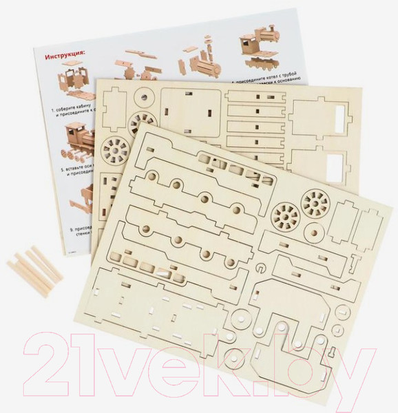 Изображение товара Конструктор Лесная мастерская Паровоз / 5285696