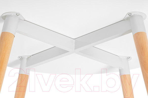 Изображение товара Обеденный стол Mio Tesoro ST-025 (100x74, белый/дерево)