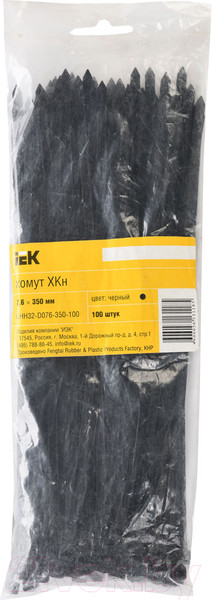 Изображение товара Стяжка для кабеля IEK UHH32-D076-350-100 (100шт)