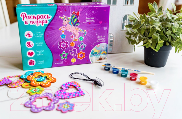 Изображение товара Набор для творчества Раскрась и подари Единорог / Dr-1011