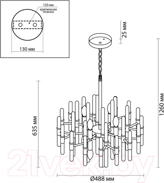 Изображение товара Люстра Odeon Light Stika 4988/8