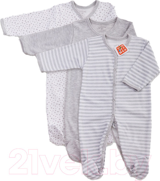 Изображение товара Набор комбинезонов для малышей Топотушки Три-О Грей / 1157-68