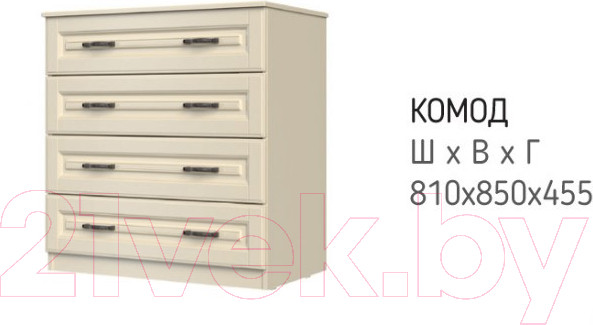 Изображение товара Комод Bravo Мебель Кантри (слоновая кость)