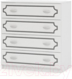 Изображение товара Комод Bravo Мебель Лак (белый/белый жемчуг)