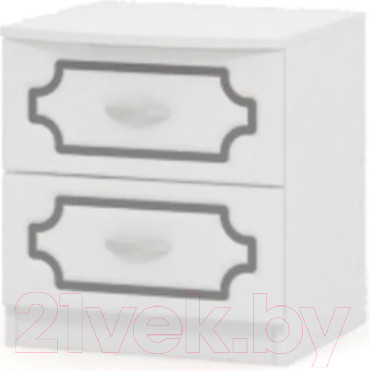 Изображение товара Прикроватная тумба Bravo Мебель Лак (белый/белый жемчуг)