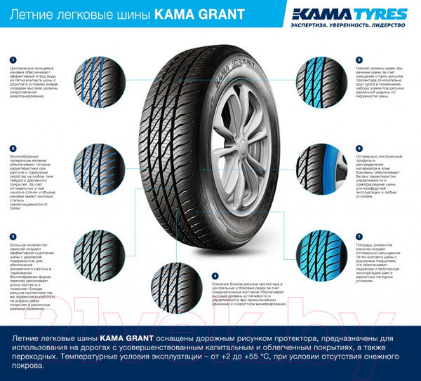 Изображение товара Летняя шина KAMA Grant HK-241 185/60R14 82H
