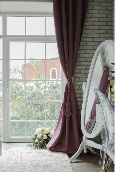 Изображение товара Штора Этель 4292722 (270x300, фиолетовый, блэкаут)