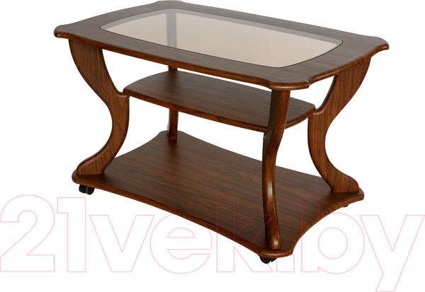 Изображение товара Журнальный столик Калифорния мебель Маэстро СЖ-02 (стекло/орех)