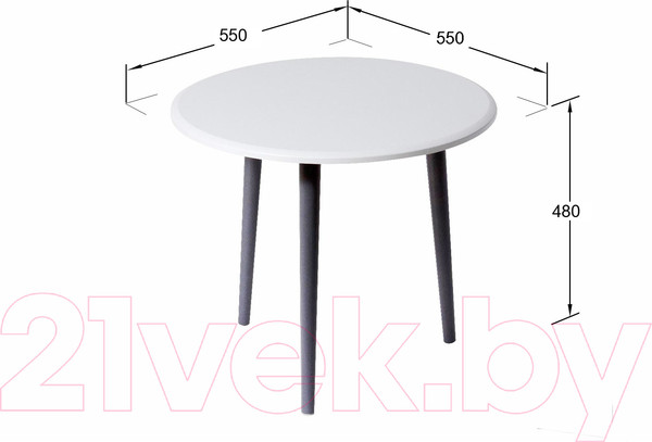 Изображение товара Журнальный столик Калифорния мебель Манхэттен (белый)