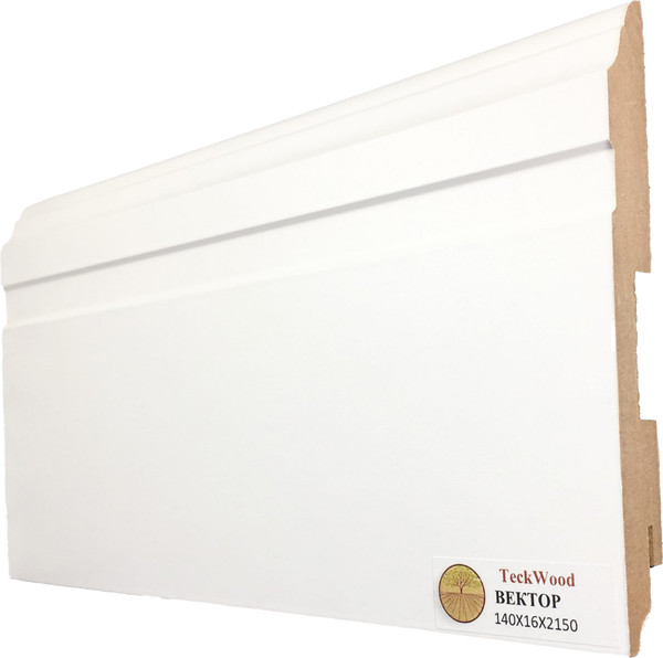 Изображение товара Плинтус Teckwood МДФ 140x16x2150 (белый вектор)