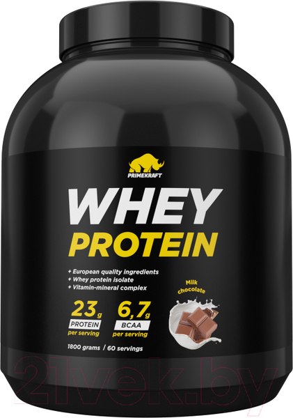 Изображение товара Протеин Prime Kraft Whey Молочный шоколад (1.8кг)