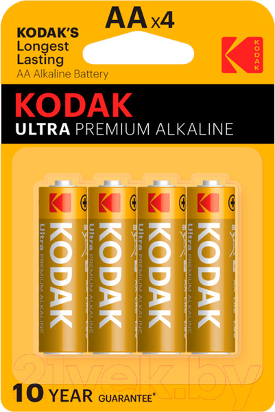 Изображение товара Комплект батареек Kodak Ultra LR6 AA / 30959514 (4шт)