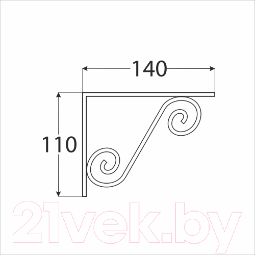 Изображение товара Кронштейн крепежный Domax Woz 140 / 592001 (черный мрамор)