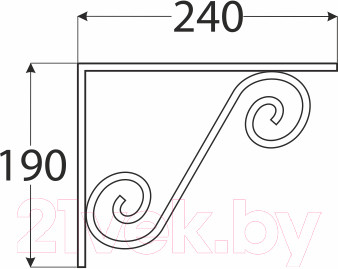 Изображение товара Полкодержатель Domax Woz 240 / 592501 (хромированный)